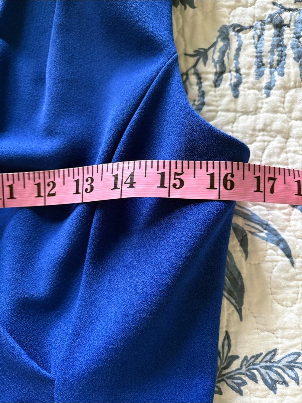 Calvin Klein Women's Royal Scuba Knit Stretch Blue Ruched Sheath Dress Size 8 - Picture 9 of 11